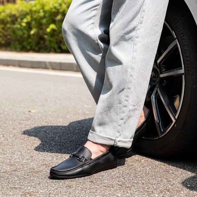 Loafers Herre Eksotiske Metalltå-slip-on-loafers - Svart