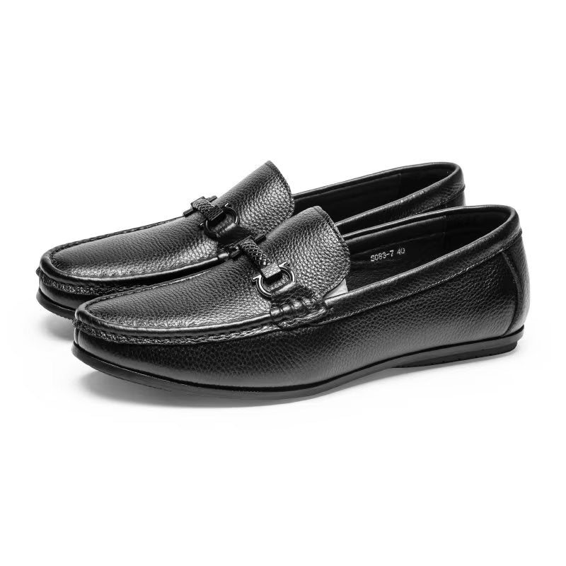 Loafers Herre Eksotiske Metalltå-slip-on-loafers - Svart