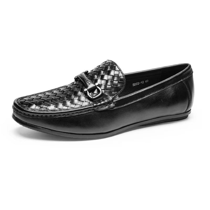 Loafers Herre Eksotiske Metalltå-slip-on-loafers - Svart