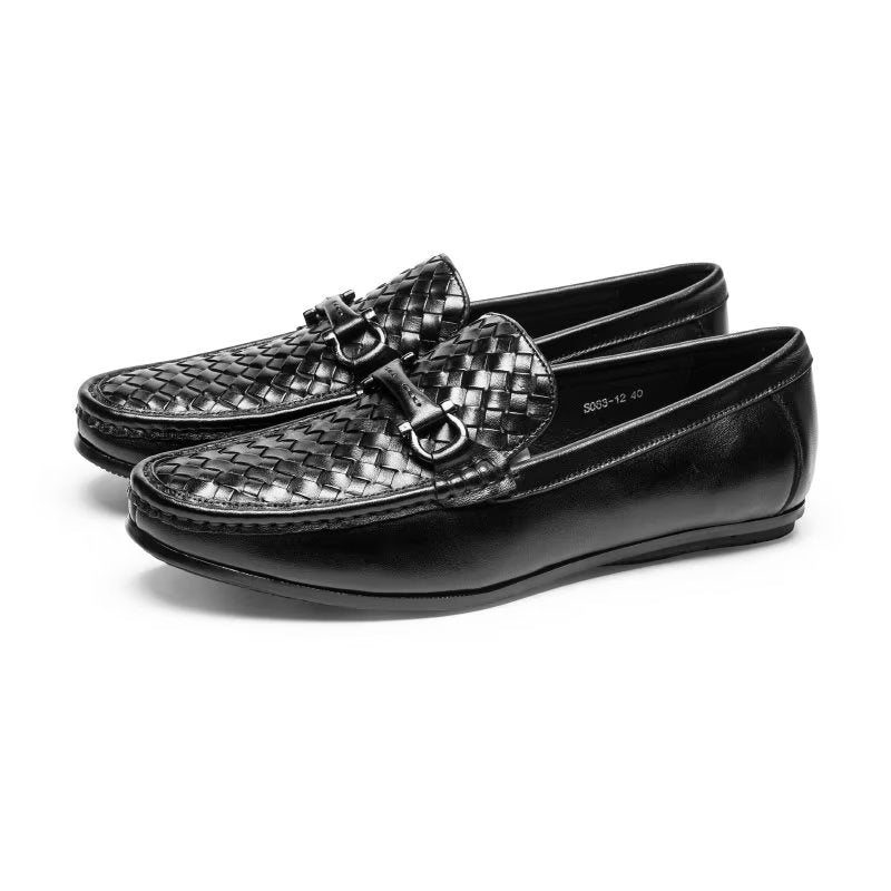 Loafers Herre Eksotiske Metalltå-slip-on-loafers - Svart