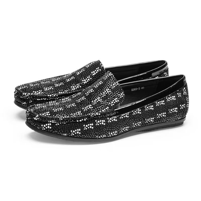 Loafers Herre Eksotiske Metalltå-slip-on-loafers - Svart