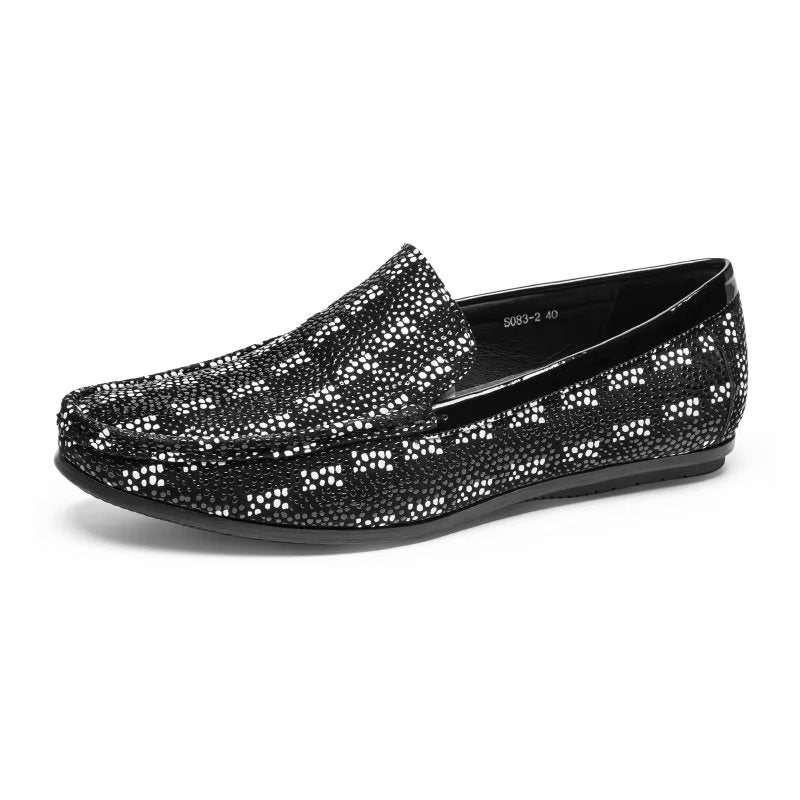 Loafers Herre Eksotiske Metalltå-slip-on-loafers - Svart