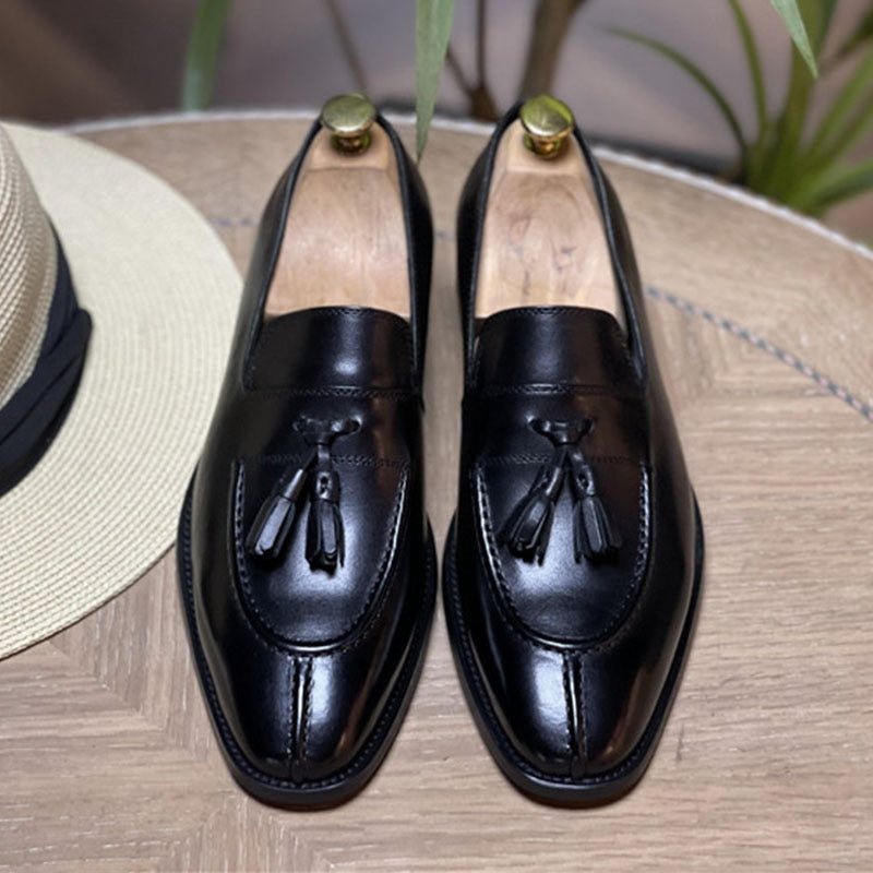 Loafers Herre Eksotiske Oxford-kjole I Skinn - Sort