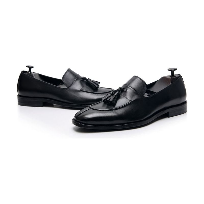 Loafers Herre Eksotiske Oxford-kjole I Skinn - Sort