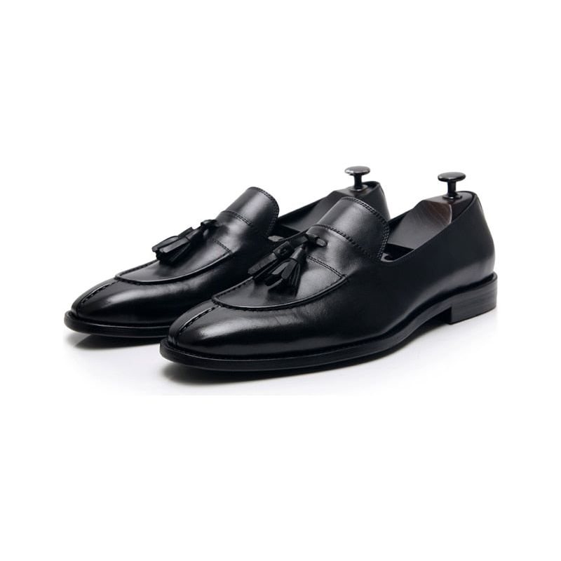 Loafers Herre Eksotiske Oxford-kjole I Skinn - Sort