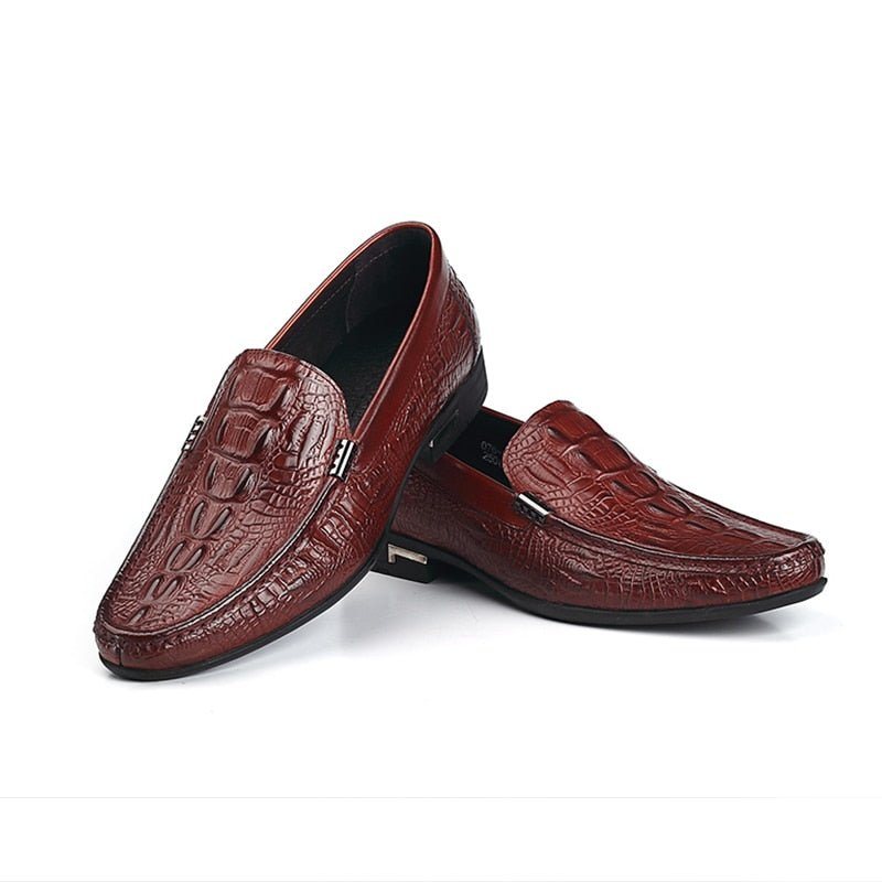 Loafers Herre Eksotiske Skinn-slip-on Uformelle - Rød