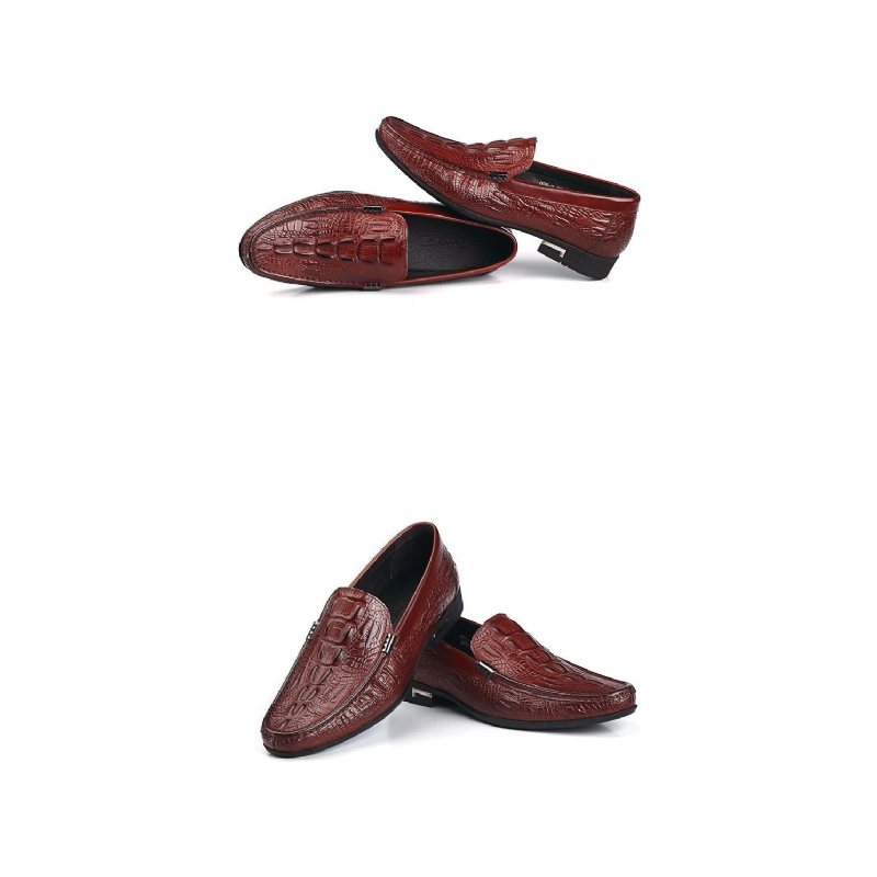 Loafers Herre Eksotiske Skinn-slip-on Uformelle - Rød