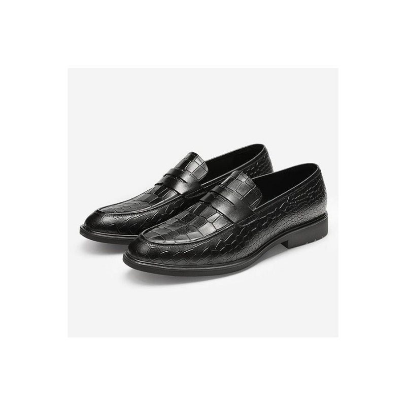 Loafers Herre Eksotiske Slip-on Brogue I Skinn