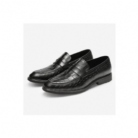 Loafers Herre Eksotiske Slip-on Brogue I Skinn