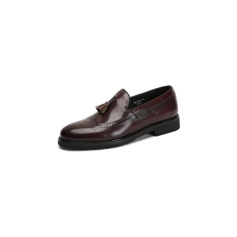 Loafers Herre Eksotiske Slip-on Brogue-sko - Kaffe