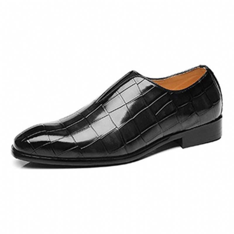 Loafers Herre Eksotiske Spisse Brogue-sko - Svart