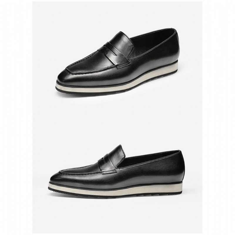 Loafers Herre Eksotiske Spisse Brogues - Sort