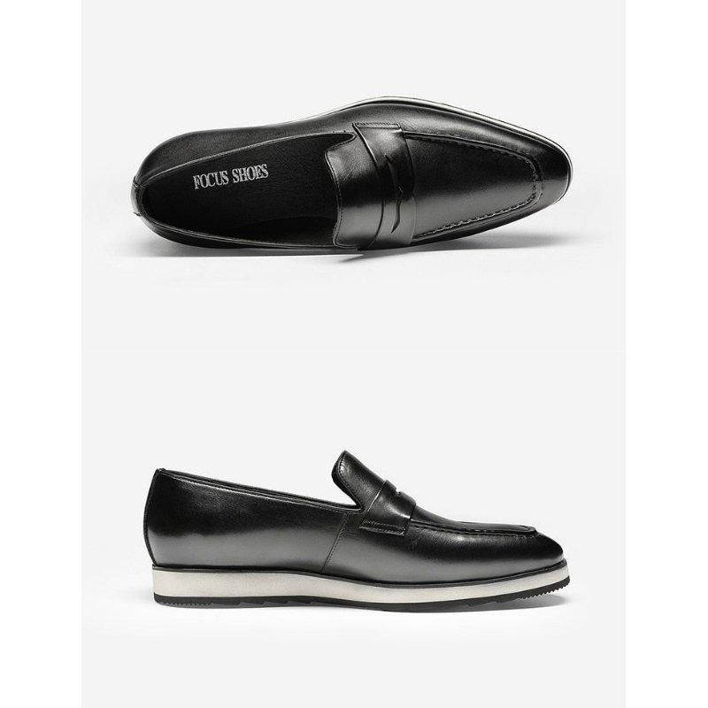 Loafers Herre Eksotiske Spisse Brogues - Sort