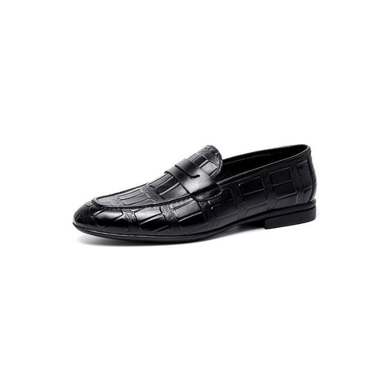 Loafers Herre Ekte Skinn Preget Slip-on Eleganse