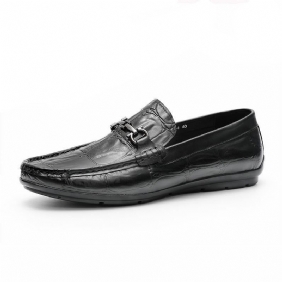 Loafers Herre Elegante Croctex Leather Slip-on Derby