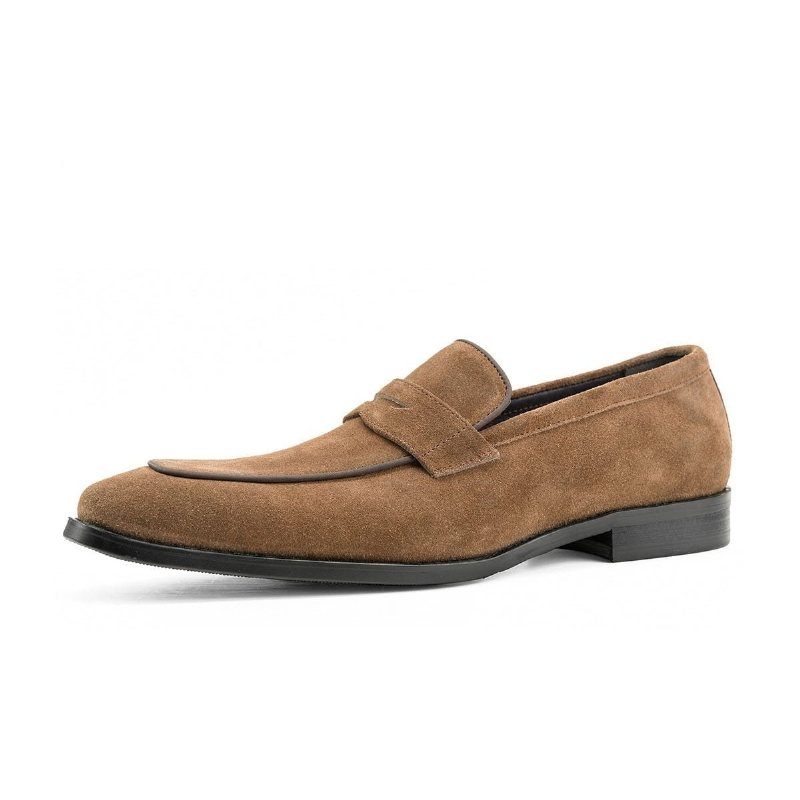 Loafers Herre Elegante Eksotiske Mønster Slip-on Brogue-sko - Kaffe