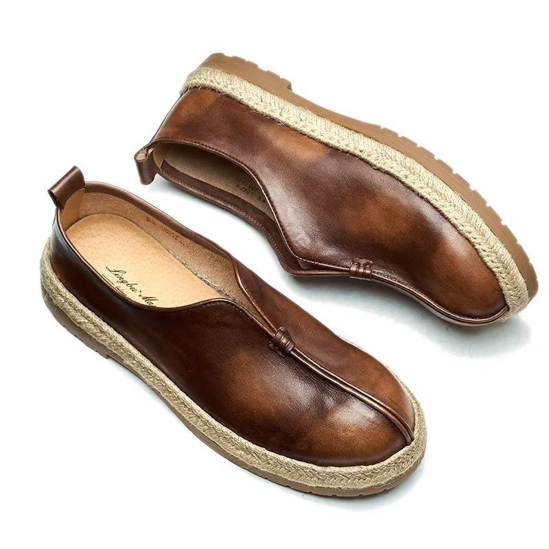 Loafers Herre Elegante Kuskinn-slip-on - Kaffe