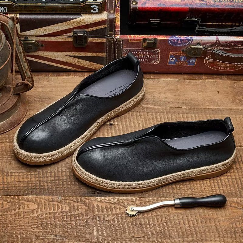 Loafers Herre Elegante Kuskinn-slip-on - Sort