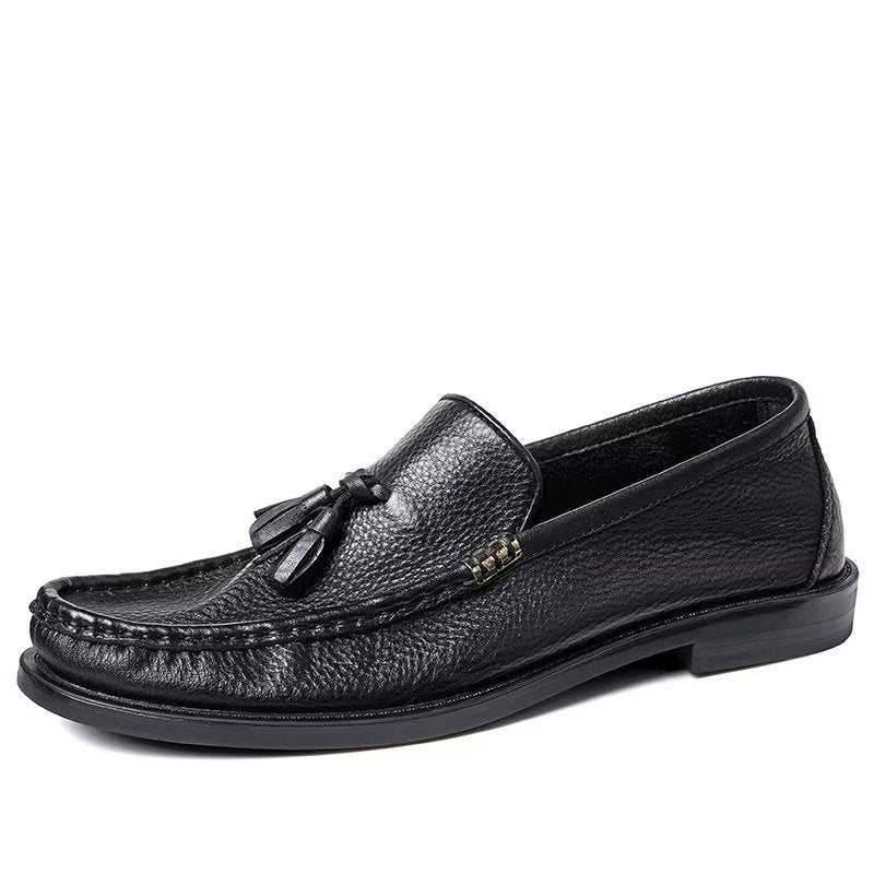 Loafers Herre Elegante Pregede Slip-on Tassel - Svart