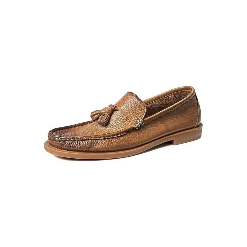 Loafers Herre Elegante Pregede Slip-on Tassel - Brun