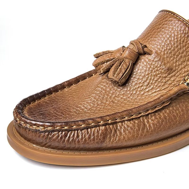 Loafers Herre Elegante Pregede Slip-on Tassel - Brun