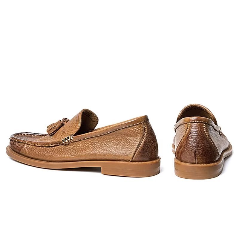 Loafers Herre Elegante Pregede Slip-on Tassel - Brun