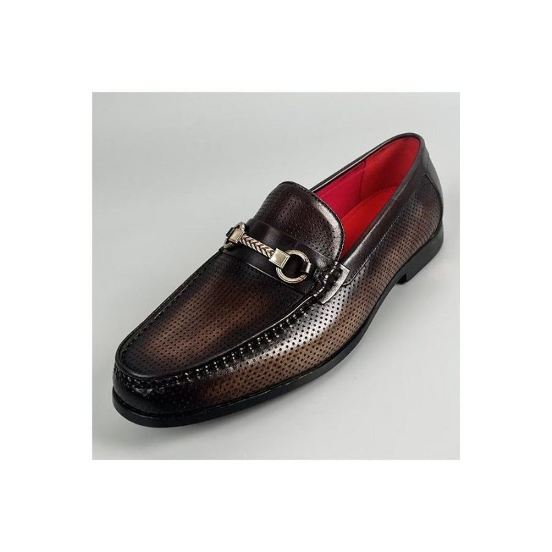 Loafers Herre Elegante Slip On I Ekte Skinn - Kaffe