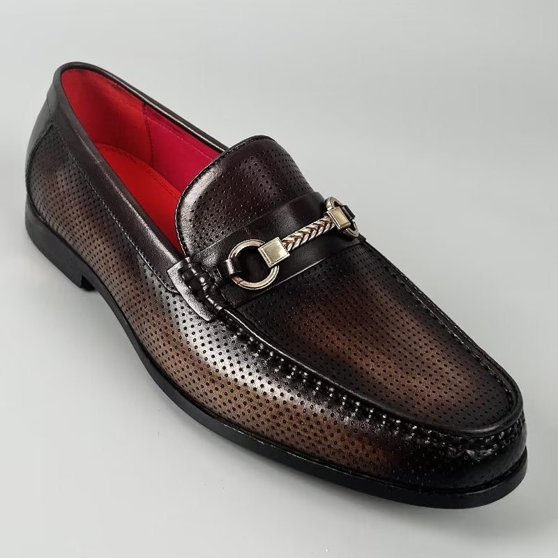 Loafers Herre Elegante Slip On I Ekte Skinn - Kaffe