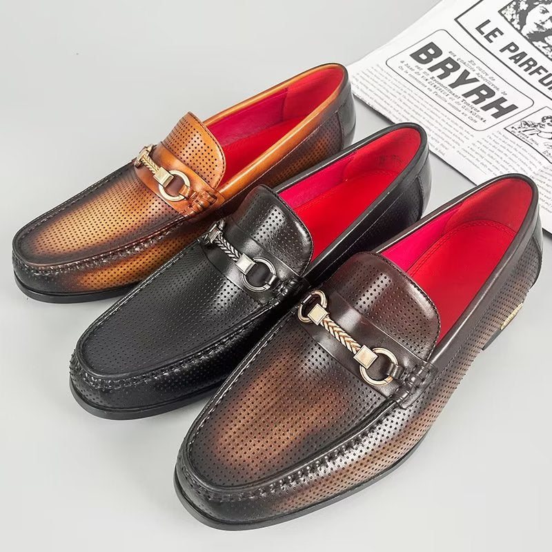 Loafers Herre Elegante Slip On I Ekte Skinn - Brun