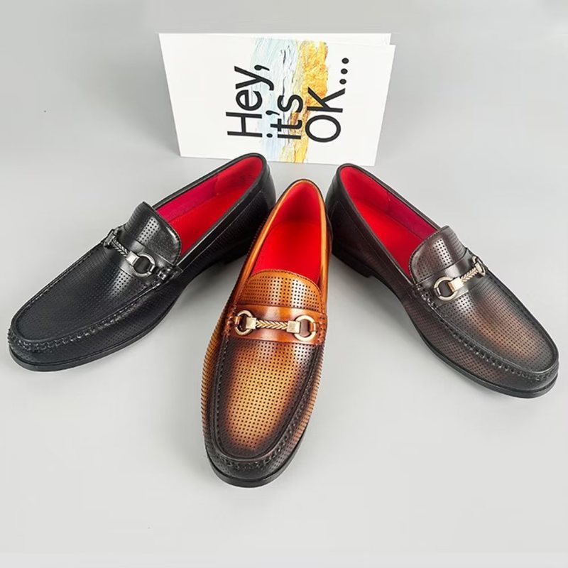 Loafers Herre Elegante Slip On I Ekte Skinn - Brun