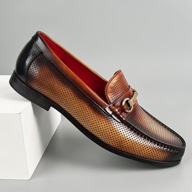 Loafers Herre Elegante Slip On I Ekte Skinn - Brun