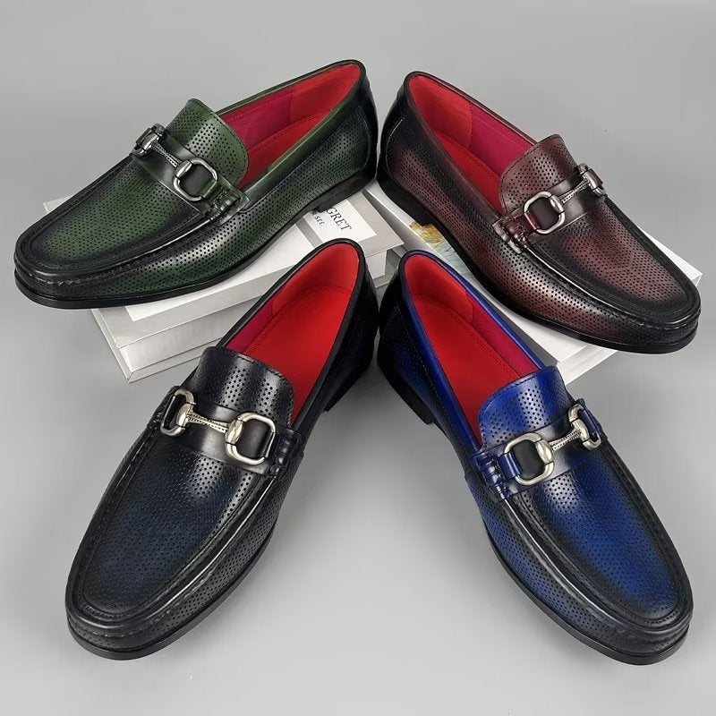 Loafers Herre Elegante Slip On I Ekte Skinn - Svart