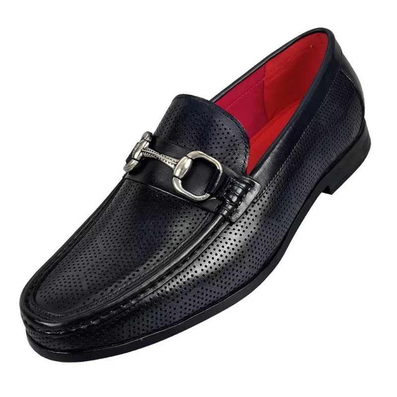 Loafers Herre Elegante Slip On I Ekte Skinn - Svart