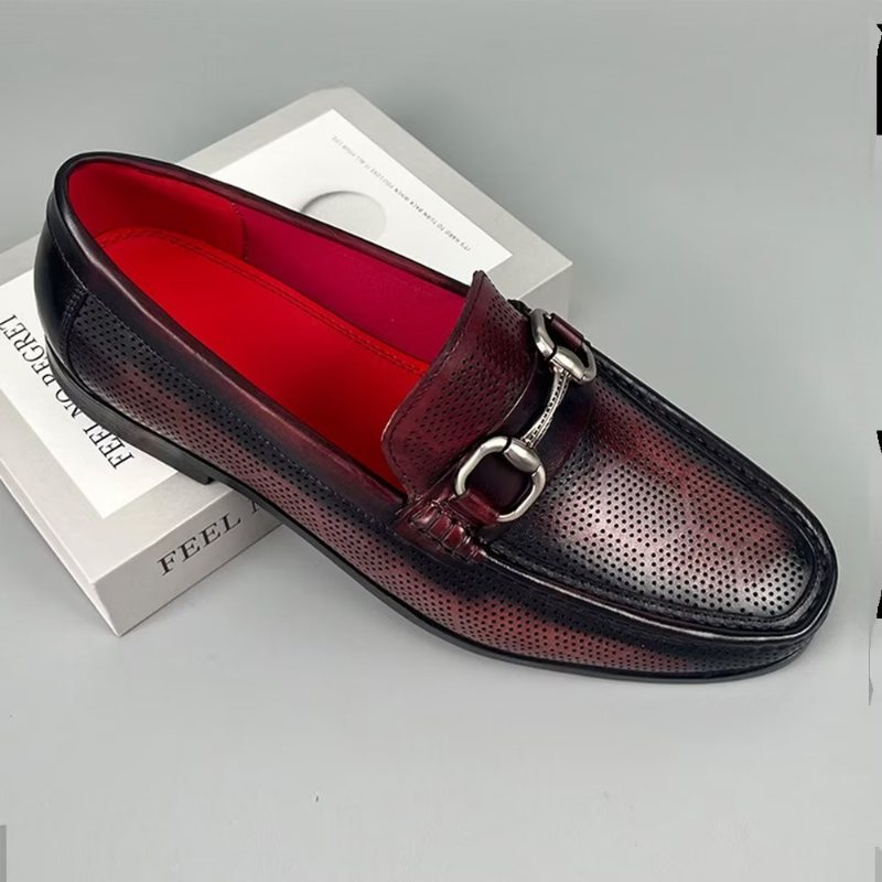 Loafers Herre Elegante Slip On I Ekte Skinn - Kaffe