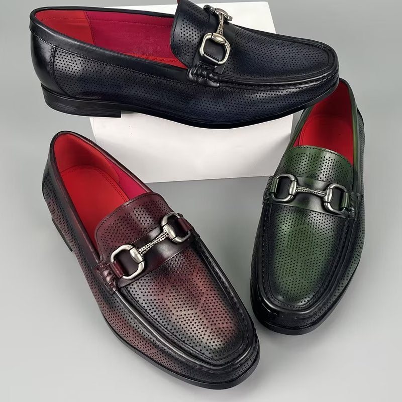 Loafers Herre Elegante Slip On I Ekte Skinn - Kaffe