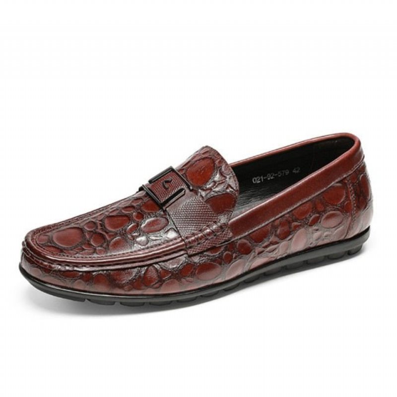 Loafers Herre Exotic Chic Crocflex Slip-on Loafer Sko - Rød