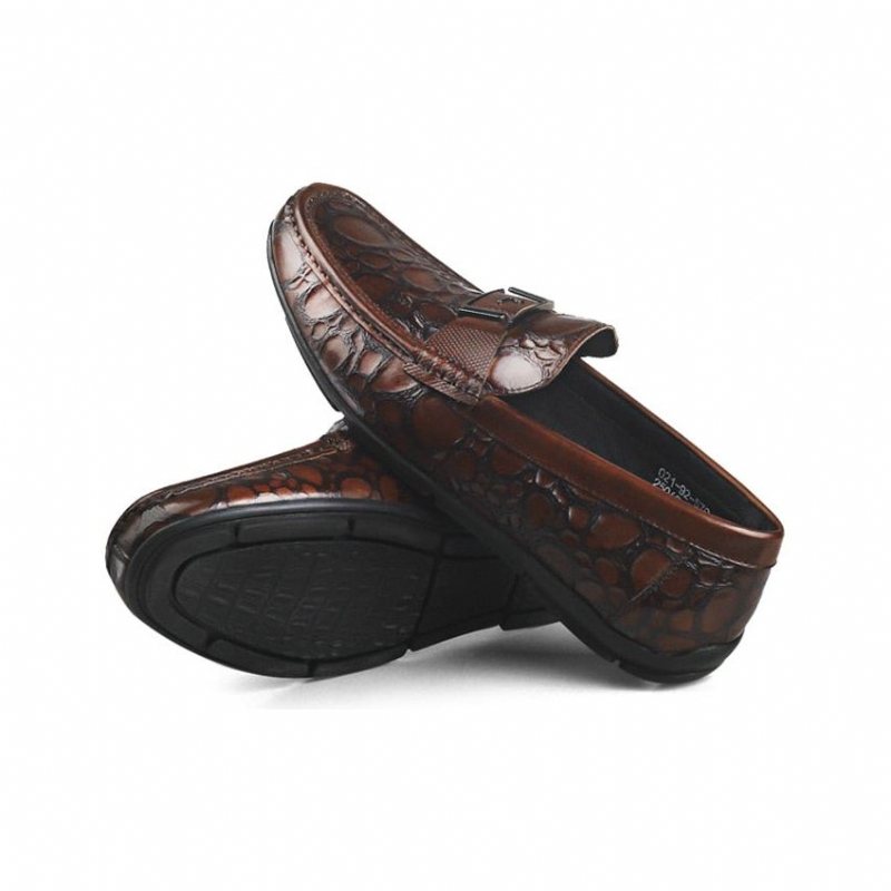 Loafers Herre Exotic Chic Crocflex Slip-on Loafer Sko - Rød 2