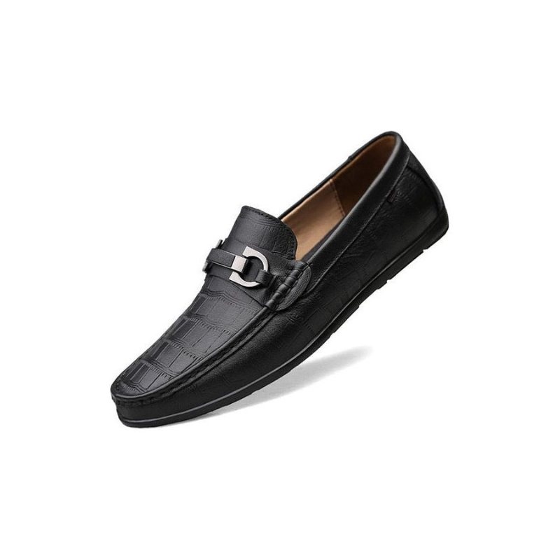 Loafers Herre Exotic Chic Crocodile Leather Pustende Driving