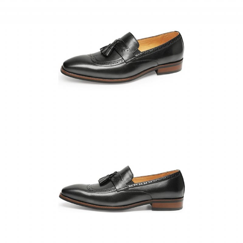 Loafers Herre Exotic Slip On Brogue - Svart