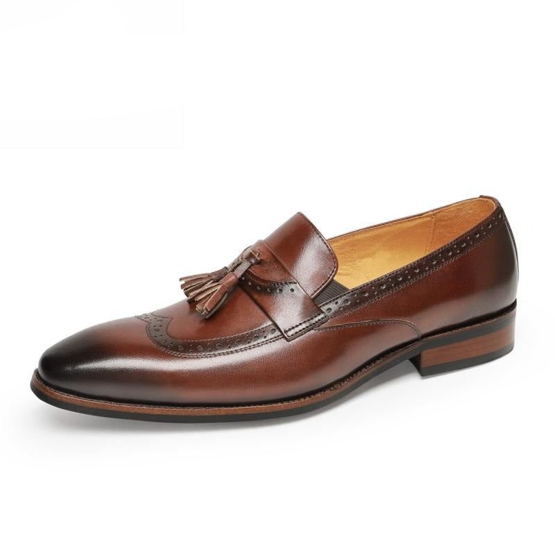 Loafers Herre Exotic Slip On Brogue - Brun