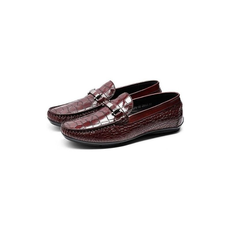 Loafers Herre Exotic Texture Slip-on - Rød