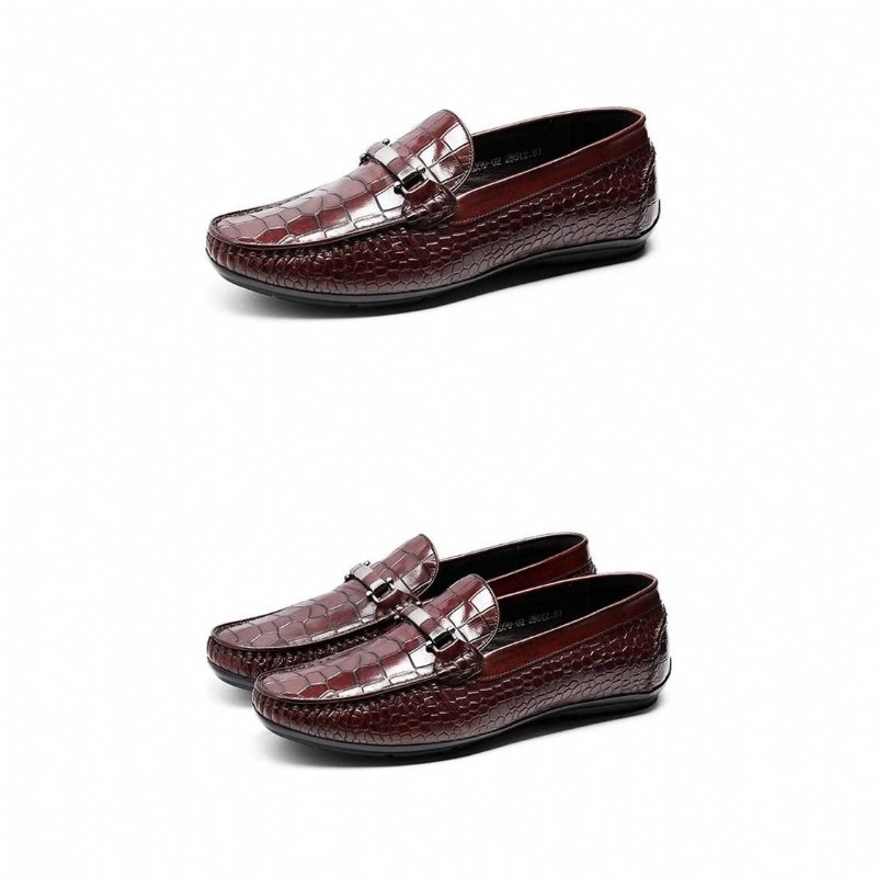 Loafers Herre Exotic Texture Slip-on - Rød