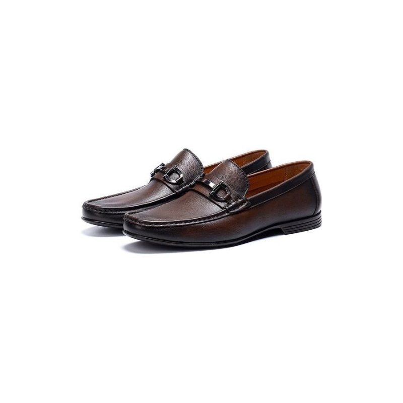 Loafers Herre Hazel Luxury Slip-on Leather - Kaffe