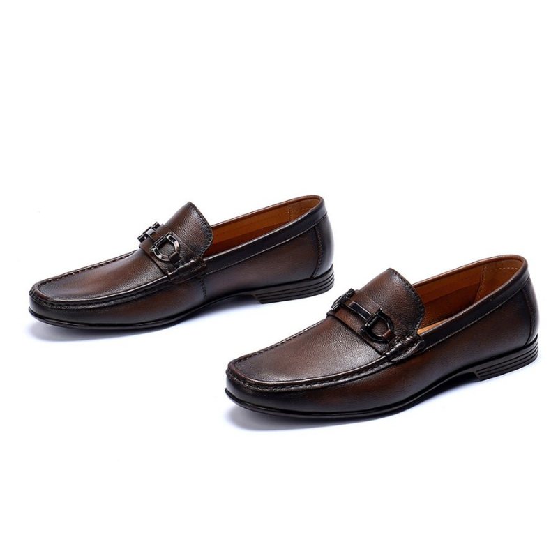 Loafers Herre Hazel Luxury Slip-on Leather - Kaffe