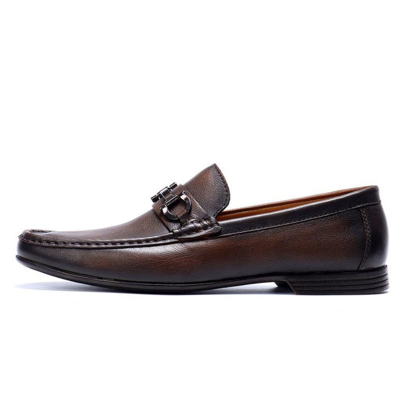 Loafers Herre Hazel Luxury Slip-on Leather - Kaffe