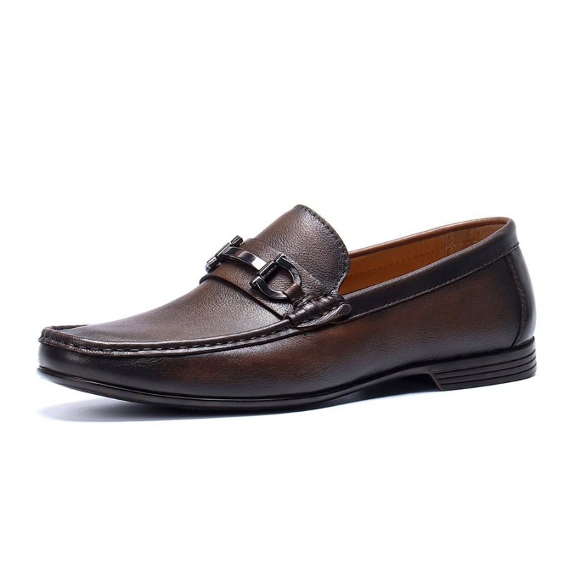 Loafers Herre Hazel Luxury Slip-on Leather - Kaffe