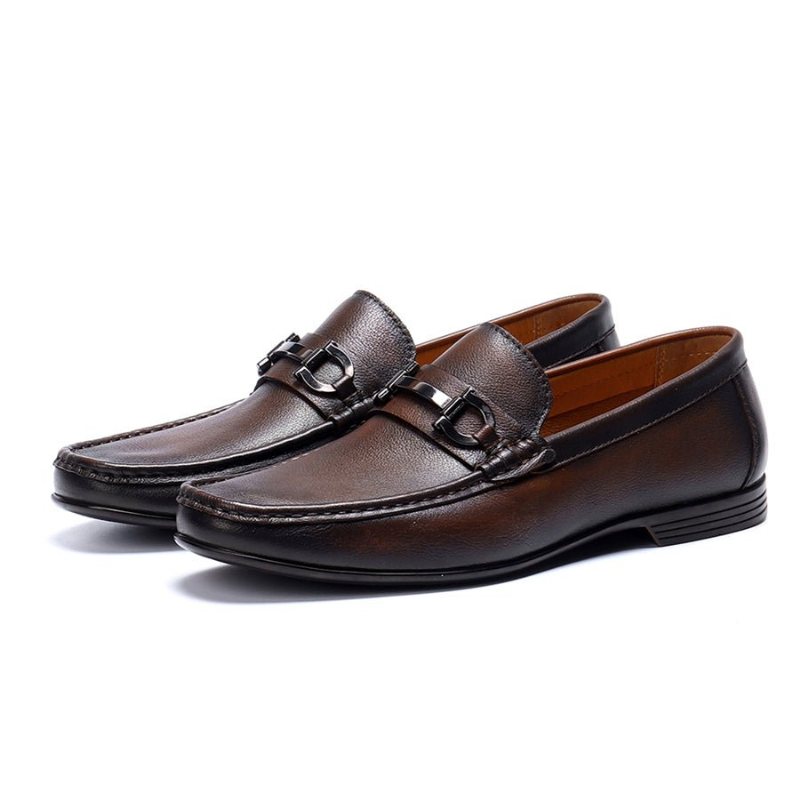 Loafers Herre Hazel Luxury Slip-on Leather - Kaffe