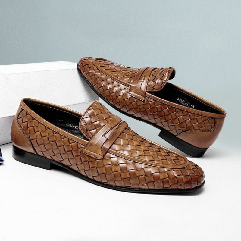 Loafers Herre Komfortable Slip-on Skinn - Kaffe