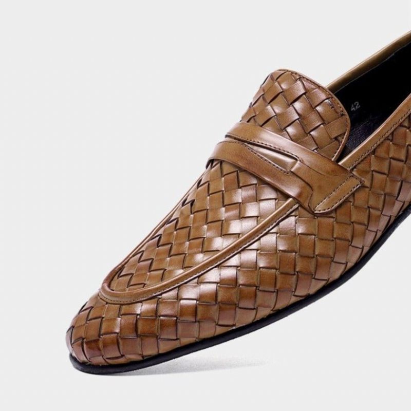 Loafers Herre Komfortable Slip-on Skinn - Kaffe