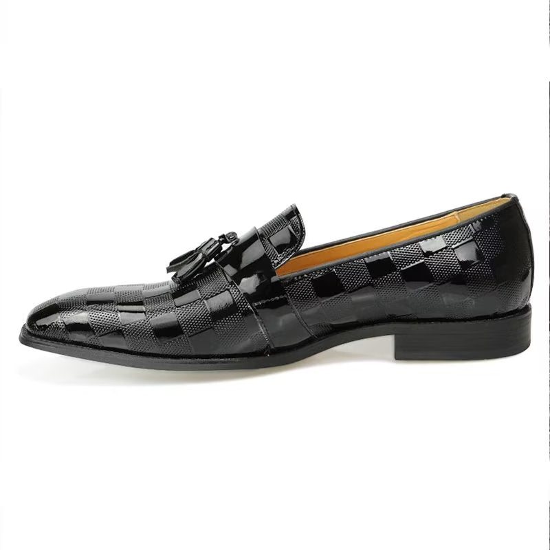 Loafers Herre Krokodilleskinn Slip On - Svart